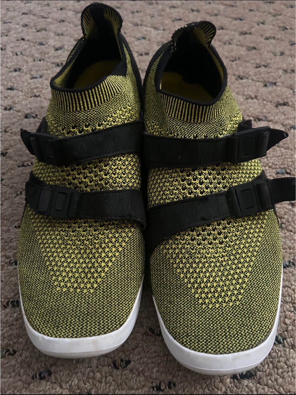 Nike Men's Slip-On Knit Sneakers in Yellow and Black